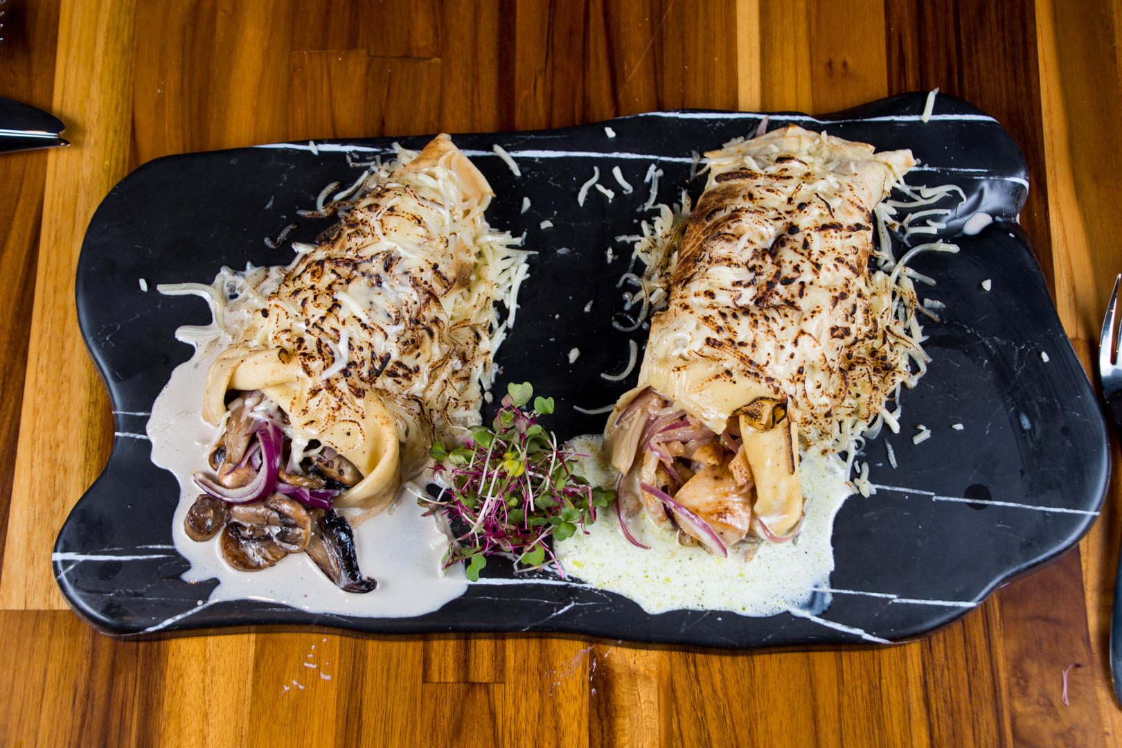 Sushi roll plated — West Palm Beach food photography by Concha Solutions