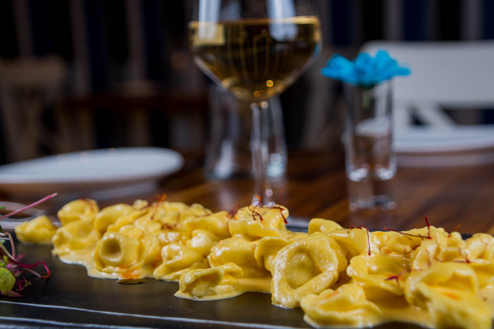 Fresh tortellini plated — West Palm Beach food photography by Concha Solutions