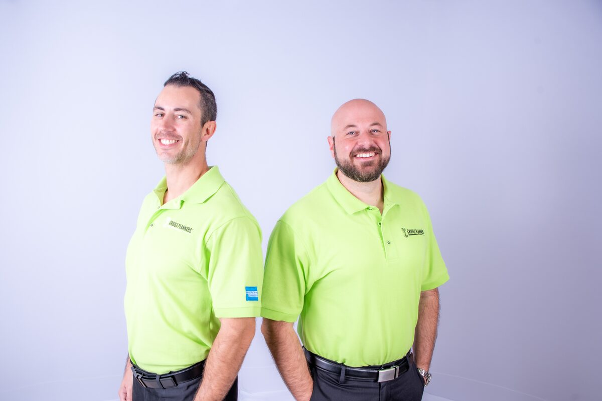 Team portrait, two colleagues back-to-back — West Palm Beach headshot photography by Concha Solutions