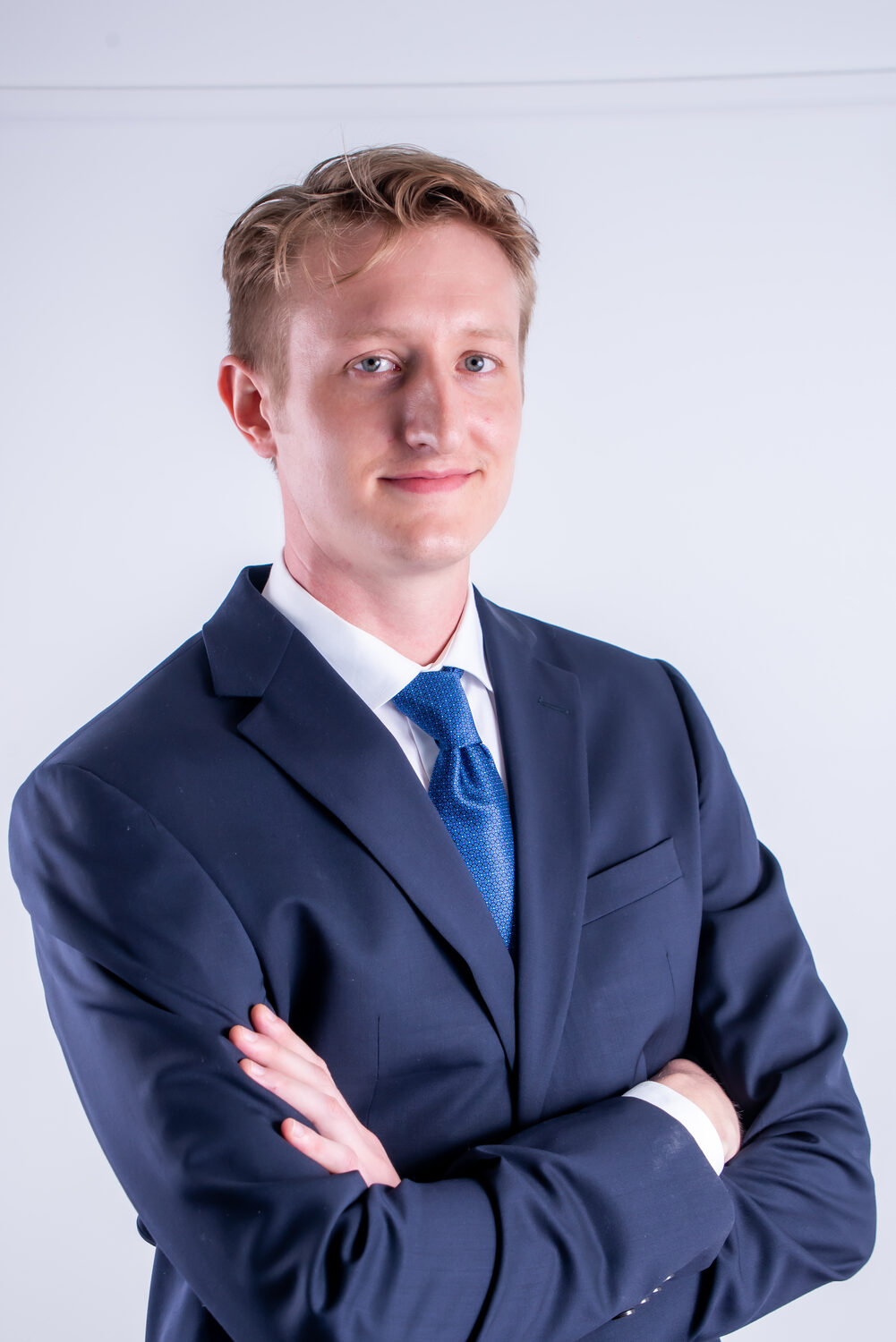 Studio headshot against neutral backdrop — West Palm Beach headshot photography by Concha Solutions